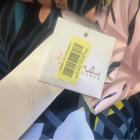 MSRP $98 Raisins Curve Trendy Plus Size Tortuga One-Piece Black Size 14W NWTS - Picture 2 of 7